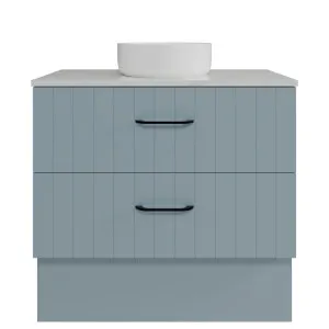 Henley Vanity 900mm Centre WG Basin SilkSurface AC Top Floor standing, Saxby Blue Satin by Timberline, a Vanities for sale on Style Sourcebook