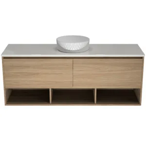 Kansas Vanity 1500mm Centre WG Basin SilkSurface AC Top Wall hung, Elegant Oak by Timberline, a Vanities for sale on Style Sourcebook