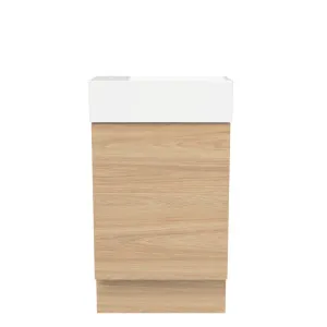 Lottie Vanity 480mm Left Bowl Liberty Top Floor standing, Elegant Oak by Timberline, a Vanities for sale on Style Sourcebook