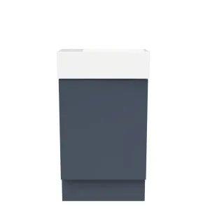 Lottie Vanity 480mm Left Bowl Liberty Top Floor standing, Navy Blue Satin by Timberline, a Vanities for sale on Style Sourcebook