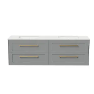 McLaren Vanity 1800mm Double WG Basins SilkSurface UC Top Wall hung, Dark Grey Satin by Timberline, a Vanities for sale on Style Sourcebook