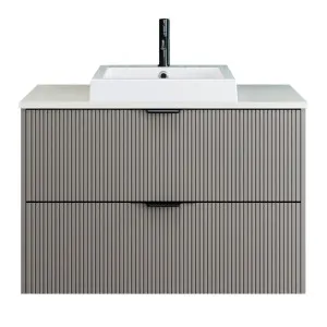 McLaren Vanity 900mm Centre WG Basin SilkSurface AC Top Wall hung, Upgraded, Steel Grey Satin by Timberline, a Vanities for sale on Style Sourcebook