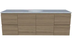 Nevada Vanity 1500mm Centre WG Basin SilkSurface UC Top Wall hung, Prime Oak by Timberline, a Vanities for sale on Style Sourcebook