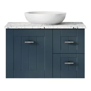 Norfolk Vanity 750mm Centre WG Basin SilkSurface AC Top Wall hung, Navy Blue Satin by Timberline, a Vanities for sale on Style Sourcebook