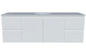 Nevada Classic Vanity 1500mm Centre WG Basin SilkSurface UC Top Wall hung, White Satn by Timberline, a Vanities for sale on Style Sourcebook