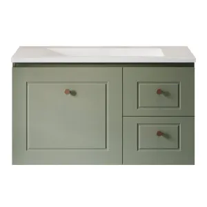 Nevada Classic Vanity 900mm Centre Bowl Vogue Top Wall hung, Olive Satin by Timberline, a Vanities for sale on Style Sourcebook