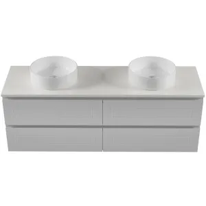 Nevada Plus Classic Vanity 1500mm Double WG Basins SilkSurface AC Top Wall hung, Light Grey Satin by Timberline, a Vanities for sale on Style Sourcebook