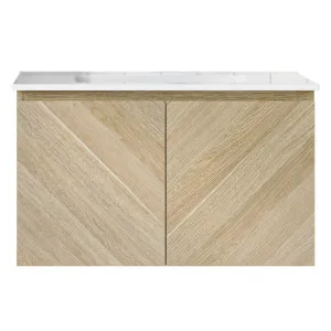 Oregon Vanity 750mm Centre Bowl Alpha Top Wall hung, Classic Oak by Timberline, a Vanities for sale on Style Sourcebook