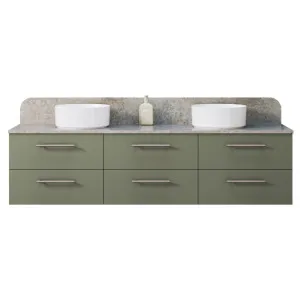 Paxton Vanity 1800mm Double WG Basins SilkSurface AC Top Wall hung, Olive Satin by Timberline, a Vanities for sale on Style Sourcebook