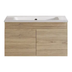 Rockford Vanity 750mm Centre Bowl Haven Top Wall hung, Light Walnut by Timberline, a Vanities for sale on Style Sourcebook