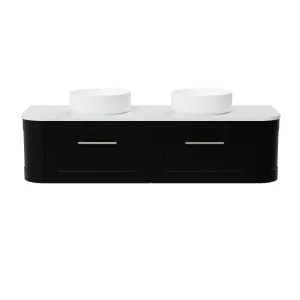 Santos Vanity 1500mm Double WG Basins SilkSurface AC Top Wall hung, Black Satin by Timberline, a Vanities for sale on Style Sourcebook