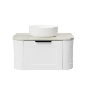 Santos Vanity 750mm Centre WG Basin SilkSurface AC Top Wall hung, White Satin by Timberline, a Vanities for sale on Style Sourcebook