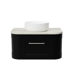 Santos Vanity 750mm Centre WG Basin SilkSurface AC Top Wall hung, Back Satin by Timberline, a Vanities for sale on Style Sourcebook