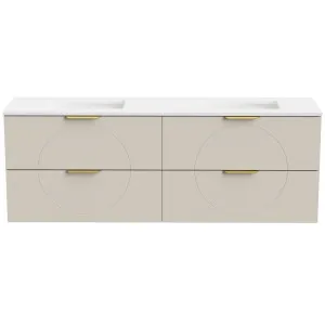 Sutherland House Vanity 1800mm Double WG Basins SilkSurface UC Top Wall Hung, Hog Bristle® Half Satin by Timberline, a Vanities for sale on Style Sourcebook