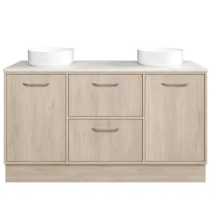 Takano Vanity 1500mm Double WG Basins SilkSurface AC Top Floor standing, Cotta Cremona Oak by Timberline, a Vanities for sale on Style Sourcebook