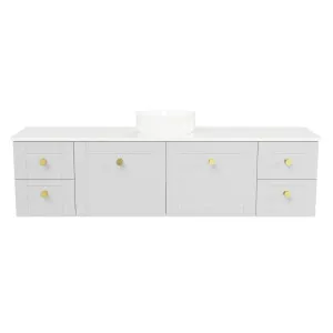 Victoria Vanity 1800mm Centre WG Basin SilkSurface AC Top Wall hung, Light Grey Satin by Timberline, a Vanities for sale on Style Sourcebook