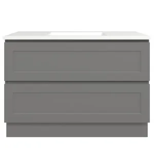 Washington Vanity 1200mm Centre Bowl Regal Top Floor standing, Steel Grey Satin by Timberline, a Vanities for sale on Style Sourcebook