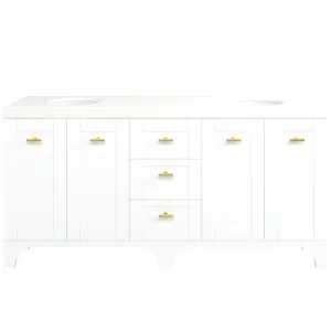 Windsor Vanity 1800mm Double WG Basins Freedom UC Top Floor standing, White Satin by Timberline, a Vanities for sale on Style Sourcebook