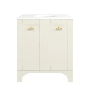 Windsor Vanity 750mm Centre WG Basin SilkSurface UC Top Floor standing, Grey Beige Satin by Timberline, a Vanities for sale on Style Sourcebook