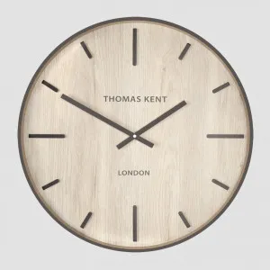 Thomas Kent Woodstock Wall Clock 50cm White/Oak by Gallery Home, a Clocks for sale on Style Sourcebook