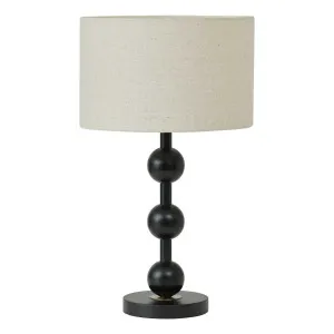 Mayer Table Lamp 32x54cm in Black / Natural by OZ Design, a Table & Bedside Lamps for sale on Style Sourcebook