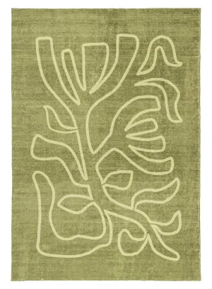 Shandi Green Hand Drawn Washable Rug by Miss Amara, a Contemporary Rugs for sale on Style Sourcebook