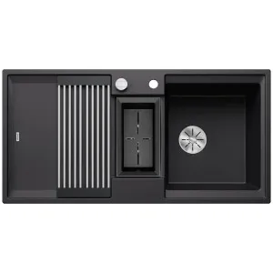Blanco Adira 6S Single Bowl Sink with Additional Bowl and Left Hand Drainer Black 528133 by Blanco, a Kitchen Sinks for sale on Style Sourcebook