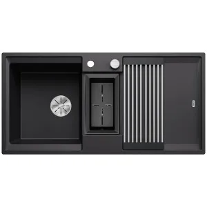 Blanco Adira 6S Single Bowl Sink with Additional Bowl and Right Hand Drainer Black 528135 by Blanco, a Kitchen Sinks for sale on Style Sourcebook