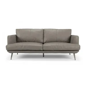 Delma 2.5 Seater Leather Sofa, Cement Grey by Schots, a Sofas for sale on Style Sourcebook