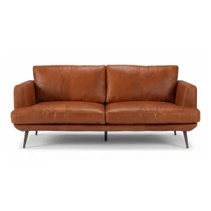 Delma 2.5 Seater Leather Sofa, Sienna Brown by Schots, a Sofas for sale on Style Sourcebook