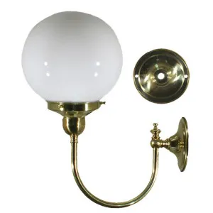 Luke Wall Light Polished Brass with 6'' Opal Gloss Sphere by Lighting Inspirations, a Pendant Lighting for sale on Style Sourcebook