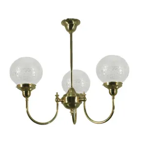 Luke 3 Light Pendant Polished Brass with 6'' Sheffield by Lighting Inspirations, a Pendant Lighting for sale on Style Sourcebook
