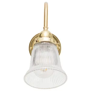 Victoriana Wall Bracket Polished Brass with Zipper 23 Clear Shade by Lighting Inspirations, a Pendant Lighting for sale on Style Sourcebook
