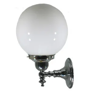 Koscina Wall Light with 6" Opal Gloss Sphere, Chrome by Lighting Inspirations, a Pendant Lighting for sale on Style Sourcebook