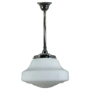 Lincoln Opal Matte on Rod Set 3/4'' x 1/2m, Chrome by Lighting Inspirations, a Pendant Lighting for sale on Style Sourcebook