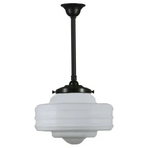 Detroit 14'' Opal Matte on Rod Set 3/4" x 1/2m, Patina by Lighting Inspirations, a Pendant Lighting for sale on Style Sourcebook