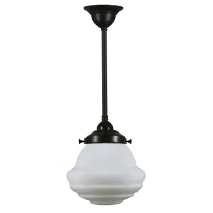 Parkville 9'' Opal Matte on Rod Set 1/2'' x 1/2m, Patina by Lighting Inspirations, a Pendant Lighting for sale on Style Sourcebook