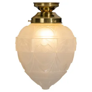 Asheville 8'' Frost on Rod Set 1/2'' x 1/2m, Polished Brass by Lighting Inspirations, a Pendant Lighting for sale on Style Sourcebook