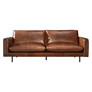 Elisa 3.5 Seater Leather Sofa, Vintage Whiskey by Schots, a Sofas for sale on Style Sourcebook