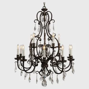 Louis 15th 15 Light Pendant White Candle Covers by Lighting Inspirations, a Chandeliers for sale on Style Sourcebook