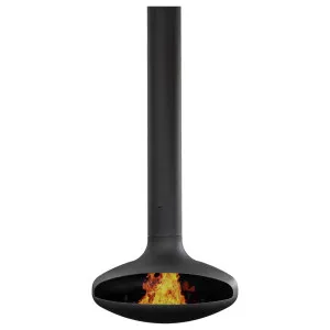 Tarvos Suspended Fireplace, Black - 8" Flue Single Storey Kit by Schots, a Fireplaces for sale on Style Sourcebook