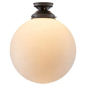 Sphere 12" Opal Matte Glass Batten Fix, Patina by Lighting Inspirations, a Pendant Lighting for sale on Style Sourcebook