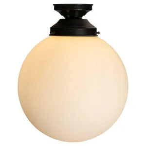 Sphere 10" Opal Matte Glass Batten Fix, Patina by Lighting Inspirations, a Pendant Lighting for sale on Style Sourcebook