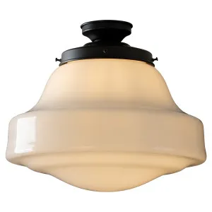 Lincoln Schoolhouse Opal Gloss Glass Batten Fix, Patina by Lighting Inspirations, a Pendant Lighting for sale on Style Sourcebook