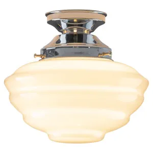 Cannes Opal Gloss Glass Batten Fix, Chrome by Lighting Inspirations, a Pendant Lighting for sale on Style Sourcebook