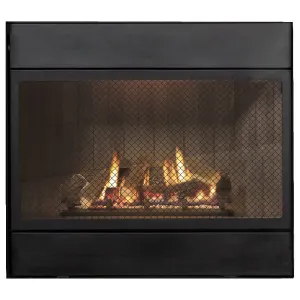 Legend Nexus DV32 Gas Log Fire with Vertical Flue Kit & Remote, Black by Schots, a Fireplaces for sale on Style Sourcebook