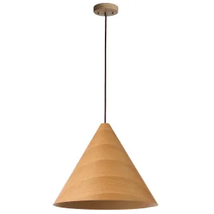 MDA Lighting Hugo Medium Tapered Wood Pendant - Natural by MDA Lighting, a Lighting for sale on Style Sourcebook