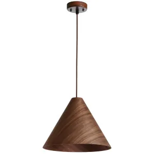 MDA Lighting Hugo Medium Tapered Wood Pendant - Walnut by MDA Lighting, a Lighting for sale on Style Sourcebook