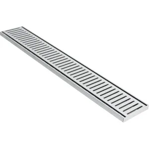 Lauxes NXT14 Grate Silver 3000x100x14 by BEAUMONTS, a Shower Grates & Drains for sale on Style Sourcebook
