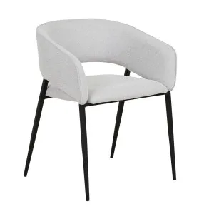 Eliza Dining Armchair - River Pebble - Matt Black by GlobeWest, a Chairs for sale on Style Sourcebook